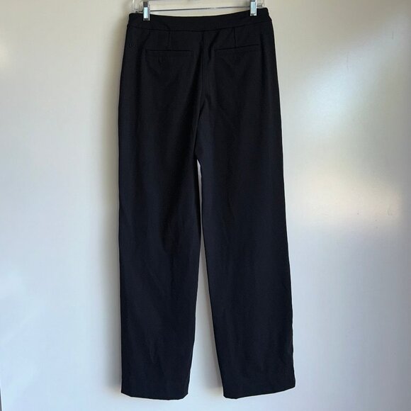 LULULEMON Luxtreme Mid Rise Straight Leg Black Trouser Pants Women's Medium ~EUC - Picture 7 of 16